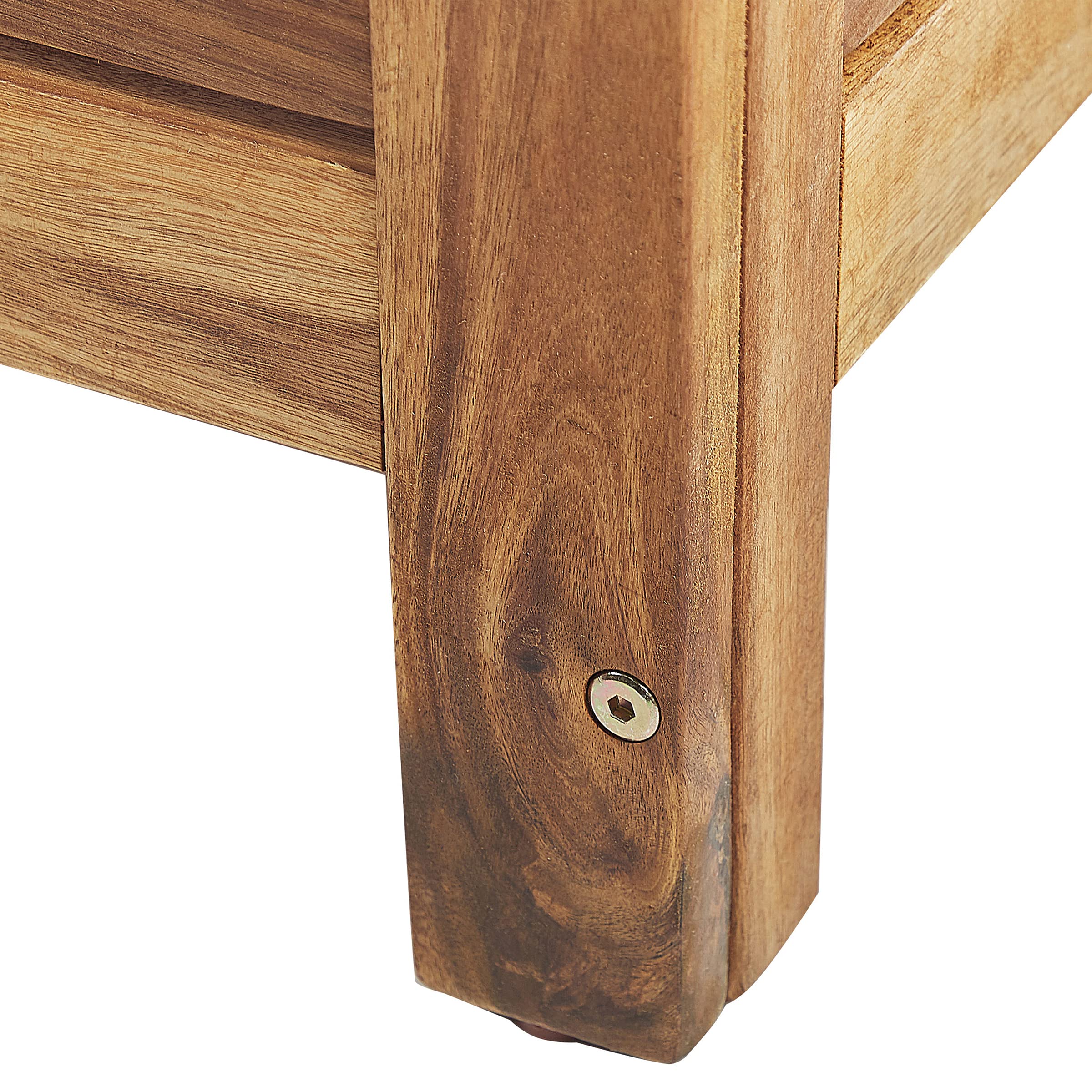 Acacia Wood Storage Chest 130 x 64 x 48 cm - Rustic Oil-Finished Garden Storage Box for Patio, Balcony & Riviera Style Decor - Perfect for Outdoor Blanket, Cushion & Seasonal Item Organization