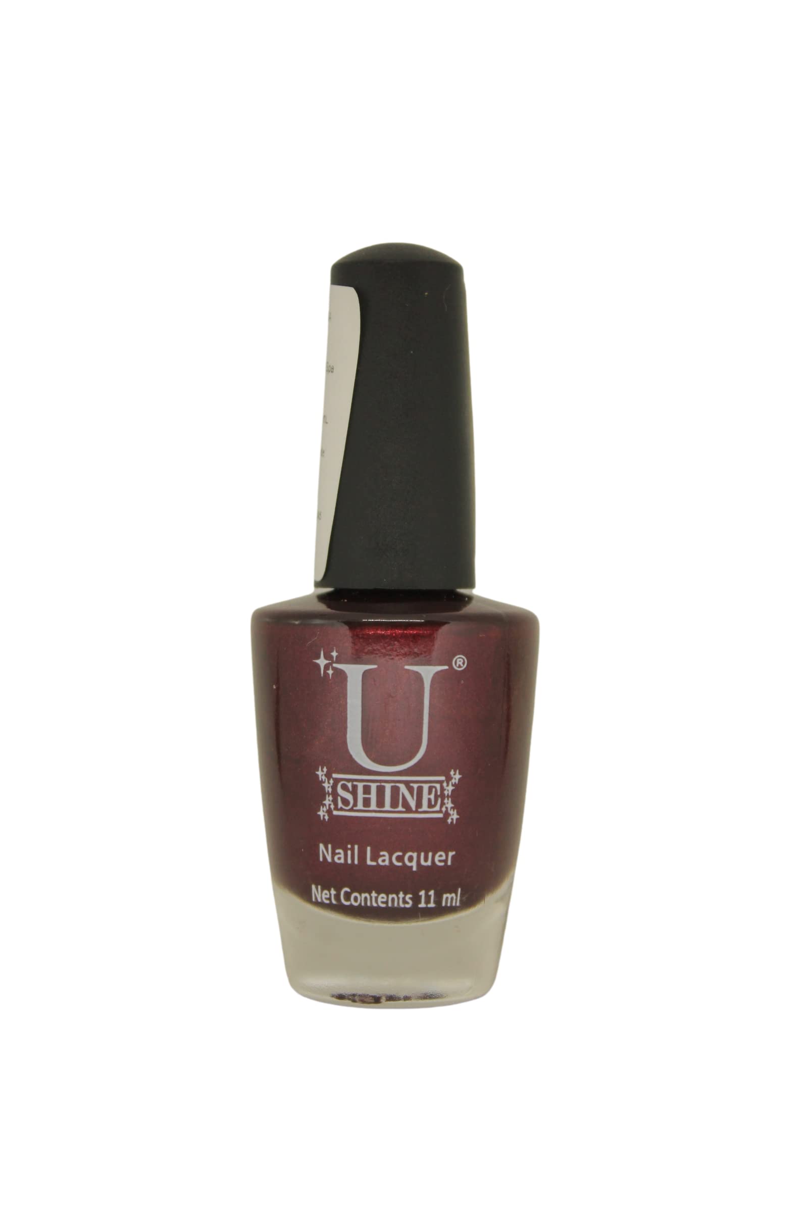 U Shine Cabernet Nail Polish - Burgundy Glossy Lacquer (11ml) | Paraben-Free, Vegan, No Yellowing, Chipping or Cracking | Long-Lasting Wear for Manicures & Pedicures | Perfect for Parties, Weddings & Everyday Elegance
