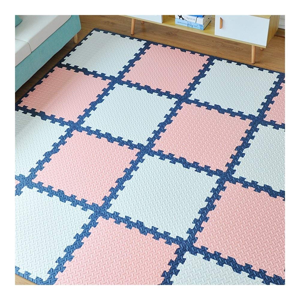 Non-Slip Interlocking Foam Floor Tiles for Kids - Waterproof Puzzle Play Mat with Bright Colors, Safe & Durable for Living Room, Gym, Nursery - 12 Pack (60x60x2.5cm) - Perfect for Childproofing & Play Areas