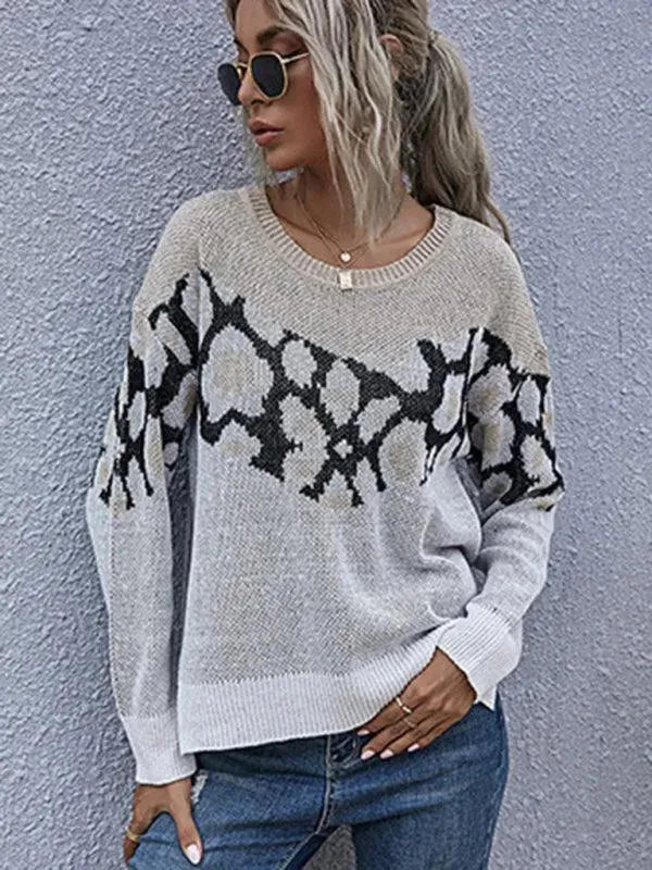 Women's Wild Pattern Pullover Sweatshirt - Trendy Graphic Print Hoodie for Casual Wear, Street Style & Loungewear