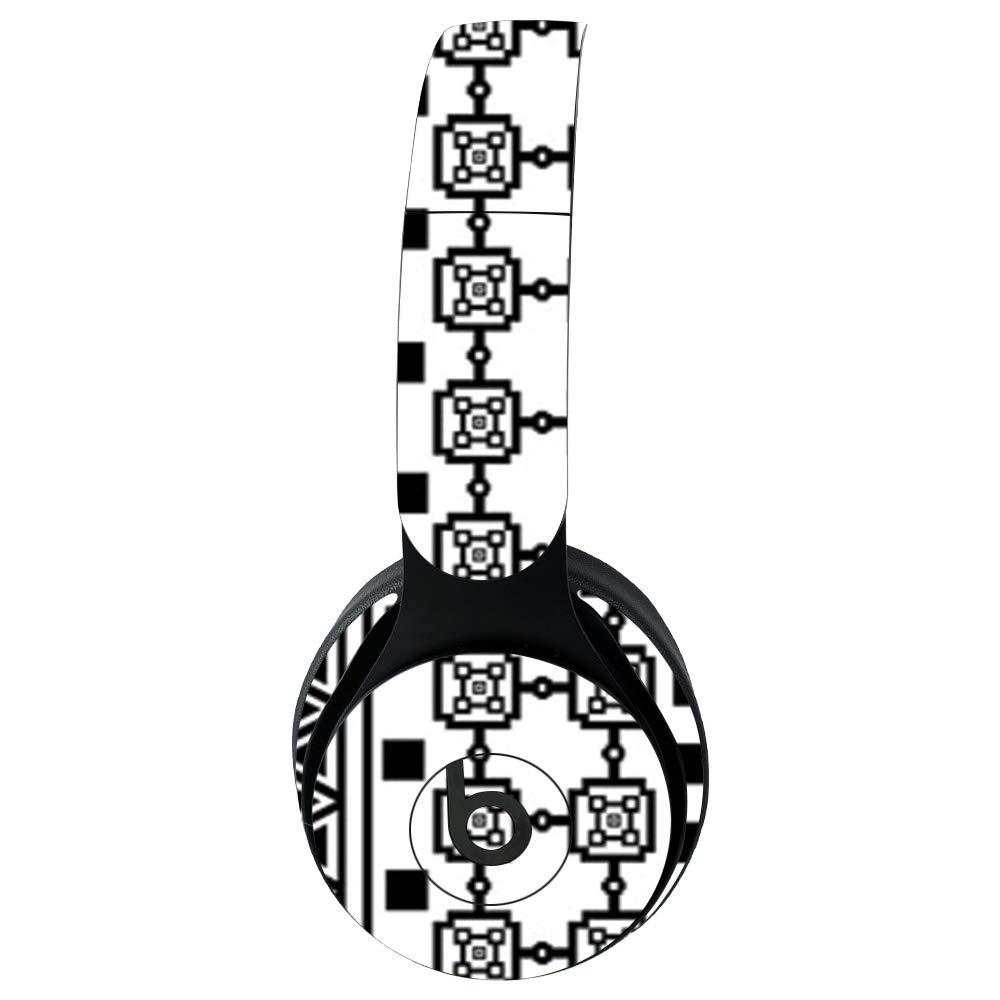 MightySkins Vinyl Skin Cover for Beats Solo Pro Wireless Headphones - Black Aztec Design | Protective & Durable Decal Wrap | Easy to Apply, Remove & Change Styles | Made in USA | Perfect for Travel, Workouts & Daily Use