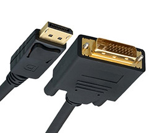 3 Feet DisplayPort to DVI Video Cable - Gold Plated Connectors, 4K Resolution Support, Male to Male Cable for PC, Monitor, Gaming Setup - Ideal for Home Office, Gaming & Multimedia Displays
