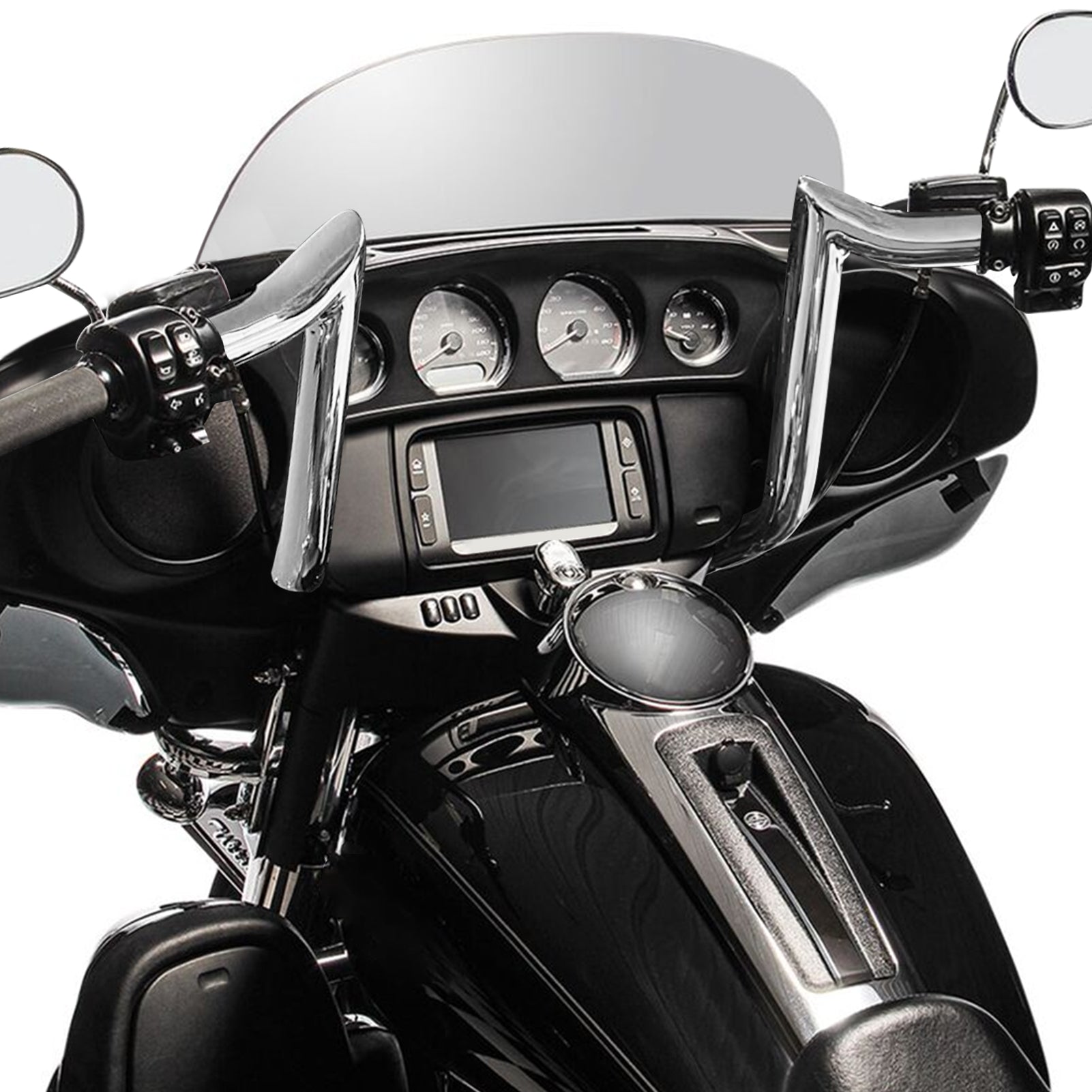 2014-2023 Harley-Davidson Touring Street Glide FLHX Electra Glide Chrome 12 Pre-Wired Bagger Handlebar - Replacement for Motorcycle Customization & Comfort Upgrade