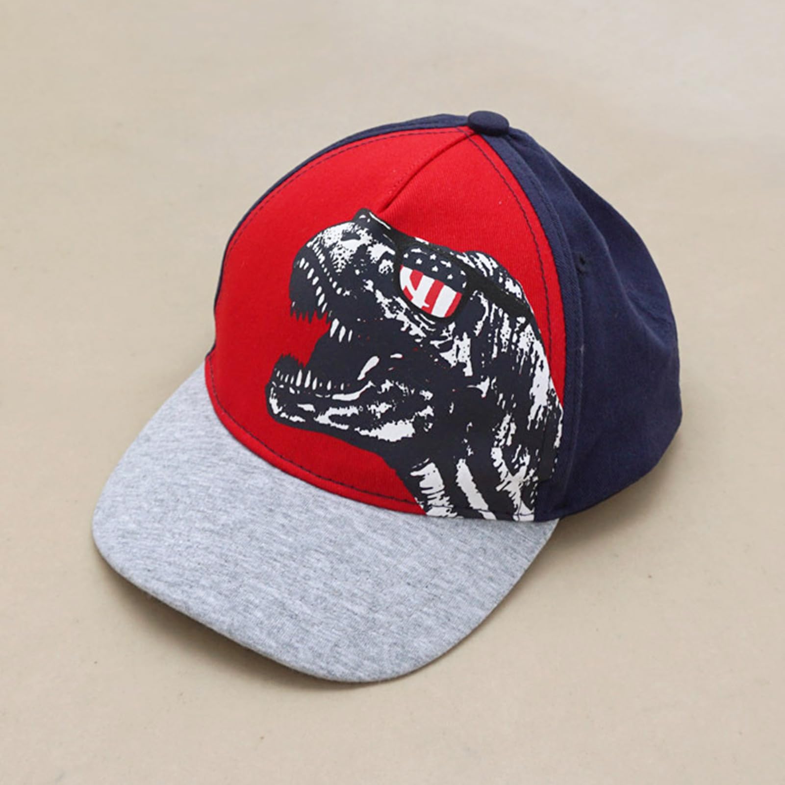 Julerwoo Adjustable Kids Baseball Cap - Dinosaur & Shark Design Sun Hat for Boys & Girls - Perfect for Outdoor Play, Beach, and Park Adventures