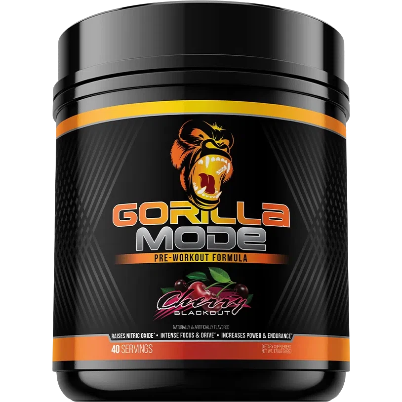 Gorilla Mind Gorilla Mode Pre-Workout Supplement - Boost Energy, Focus & Endurance for Intense Gym & Fitness Training