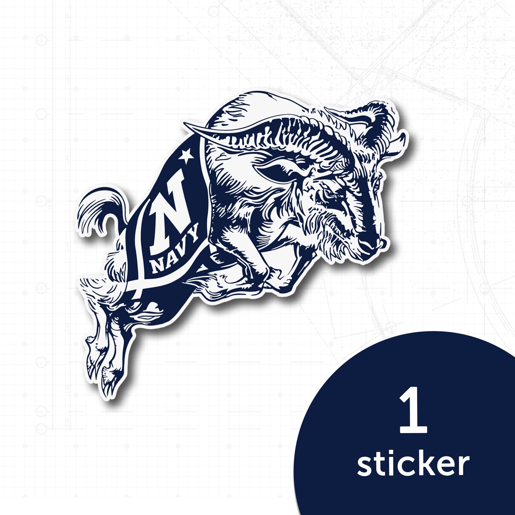 USNA Midshipmen NCAA Vinyl Decal Sticker - Waterproof Laptop, Car, Water Bottle & Scrapbook Decoration - Perfect for Navy Fans, Military Support & College Sports Enthusiasts