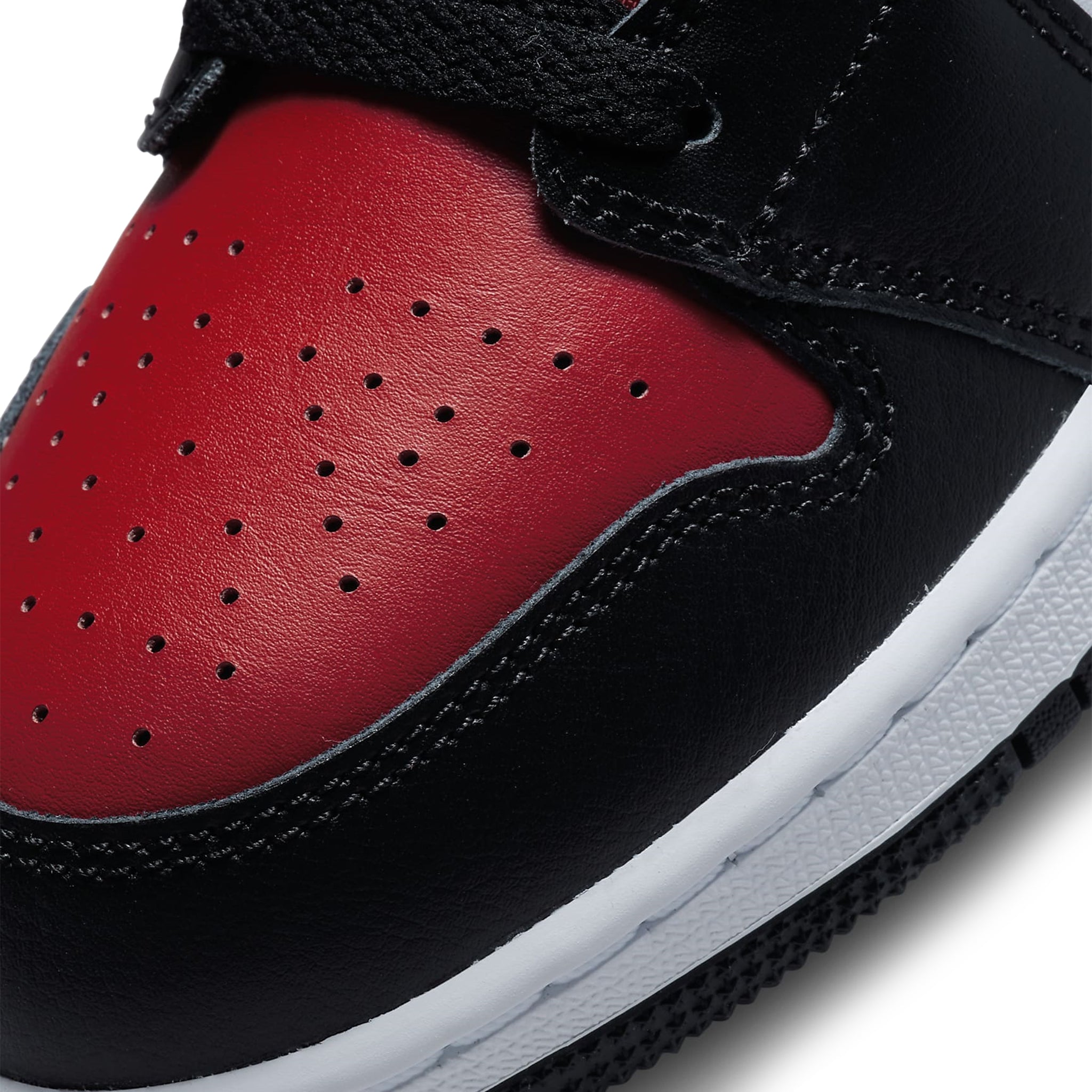 Air Jordan 1 Mid Black Fire Red Basketball Shoes for Kids (GS) - Retro Style Sneakers for School, Sports & Streetwear Fashion