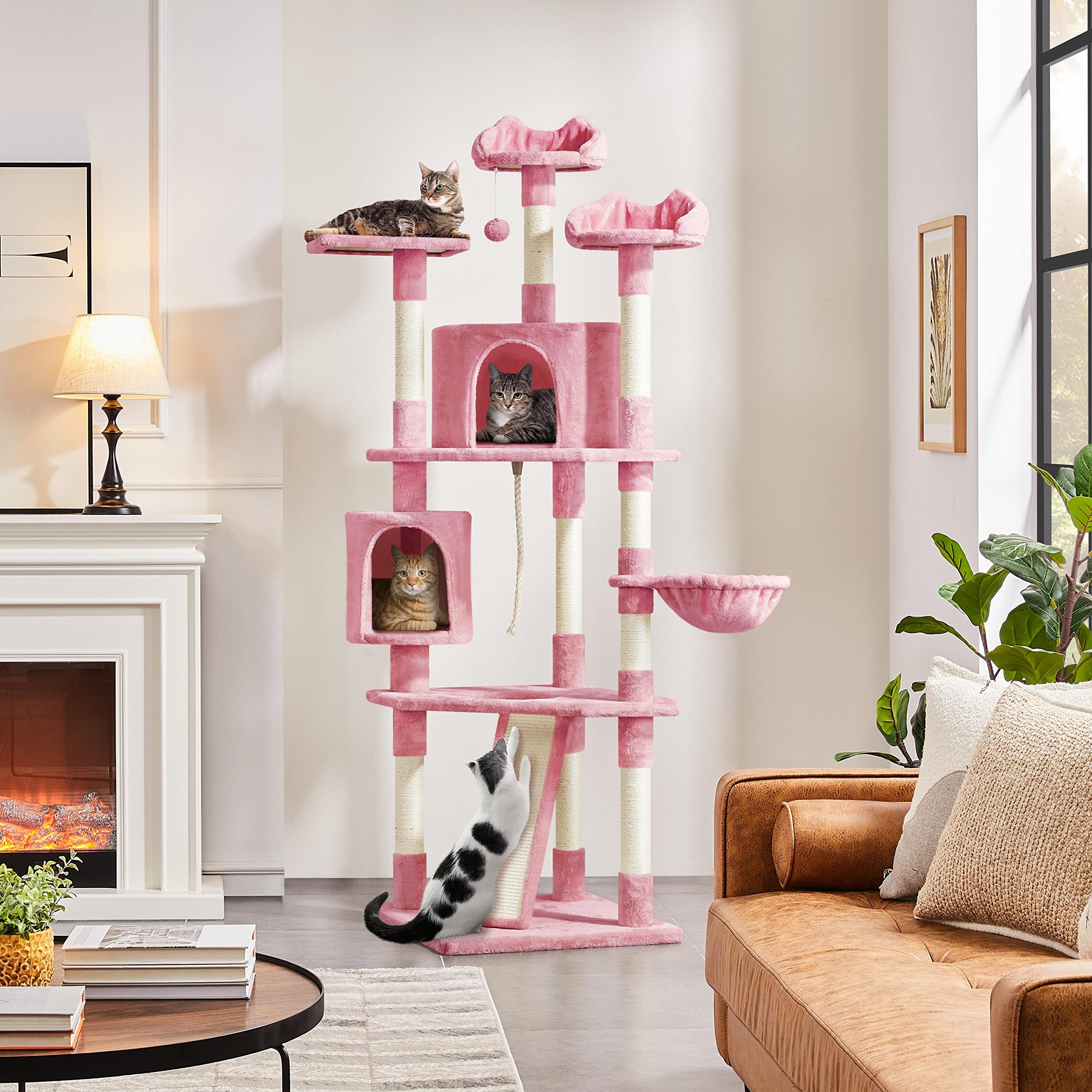 Yaheetech 79 Inch Multi-Level Cat Tree Tower with Scratching Posts - Sturdy Cat Furniture for Indoor Cats & Kittens - Perfect for Play, Climbing, and Relaxing in Your Home or Apartment