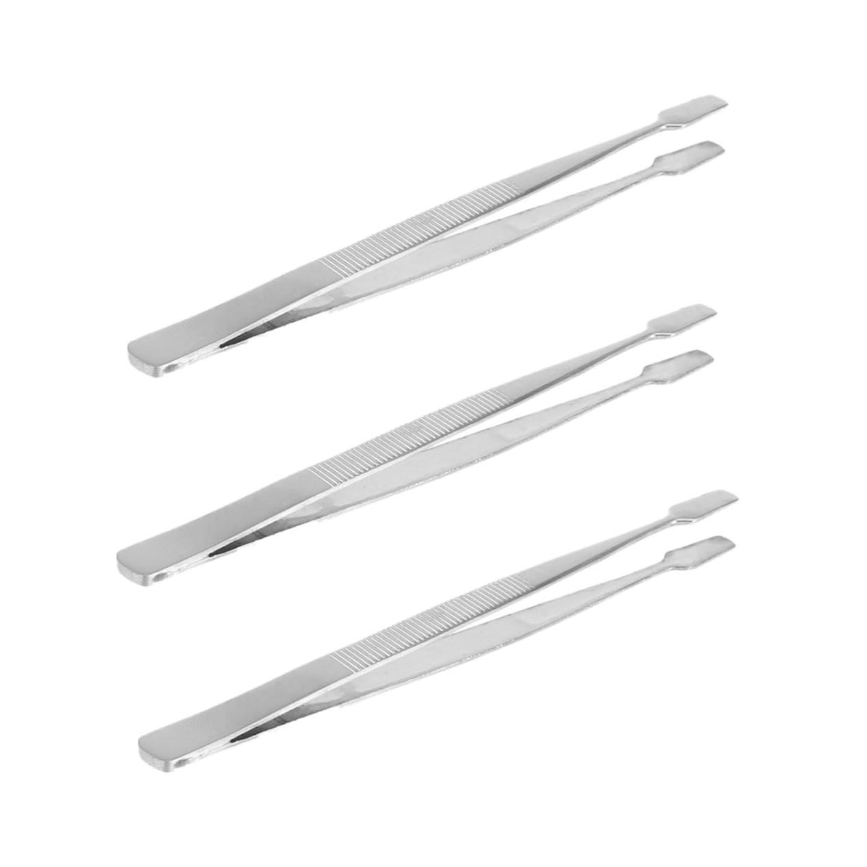 3pcs Stainless Steel Eyelash Extension Tweezers Set - Professional Lash & Eyebrow Tweezers for Precision Control - Perfect for Salon, Home Use & Travel Makeup Kit