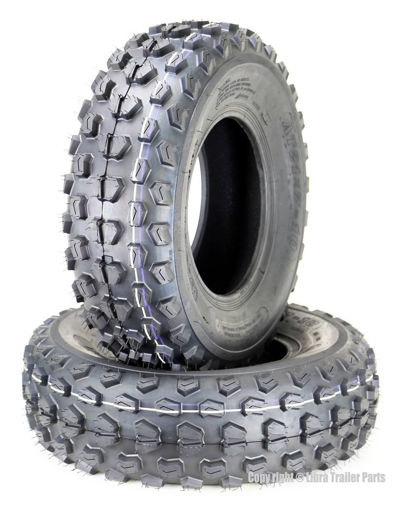 Set of 2 Sport ATV Tires 21x7-10 21x7x10 6PR Knobby - All-Terrain Off-Road Tires for ATV, UTV & Quad Bikes - Perfect for Mud, Sand & Trail Riding