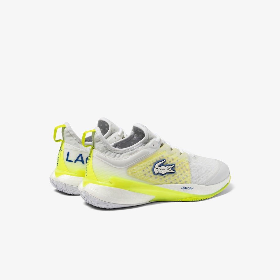 Lacoste AG LT23 Lite Men's Tennis Shoes - White & Yellow | Lightweight Comfort for Casual Wear, Sports & Daily Activities