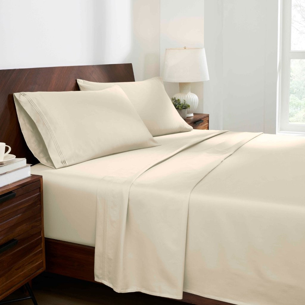 Premium 1000 Thread Count Egyptian Cotton Sheet Set - Eco-Friendly, Breathable & Hypoallergenic - Perfect for Luxury Bedding & Hot Sleepers