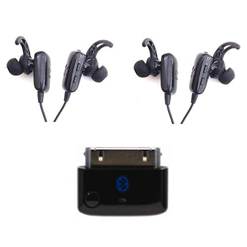 i10 Plus 2 Marathon Bluetooth Transmitter & Stereo Headset Bundle - Dual Audio Streaming for Music & Calls | Wireless Headphones for Gym, Running, Workout & Office Use