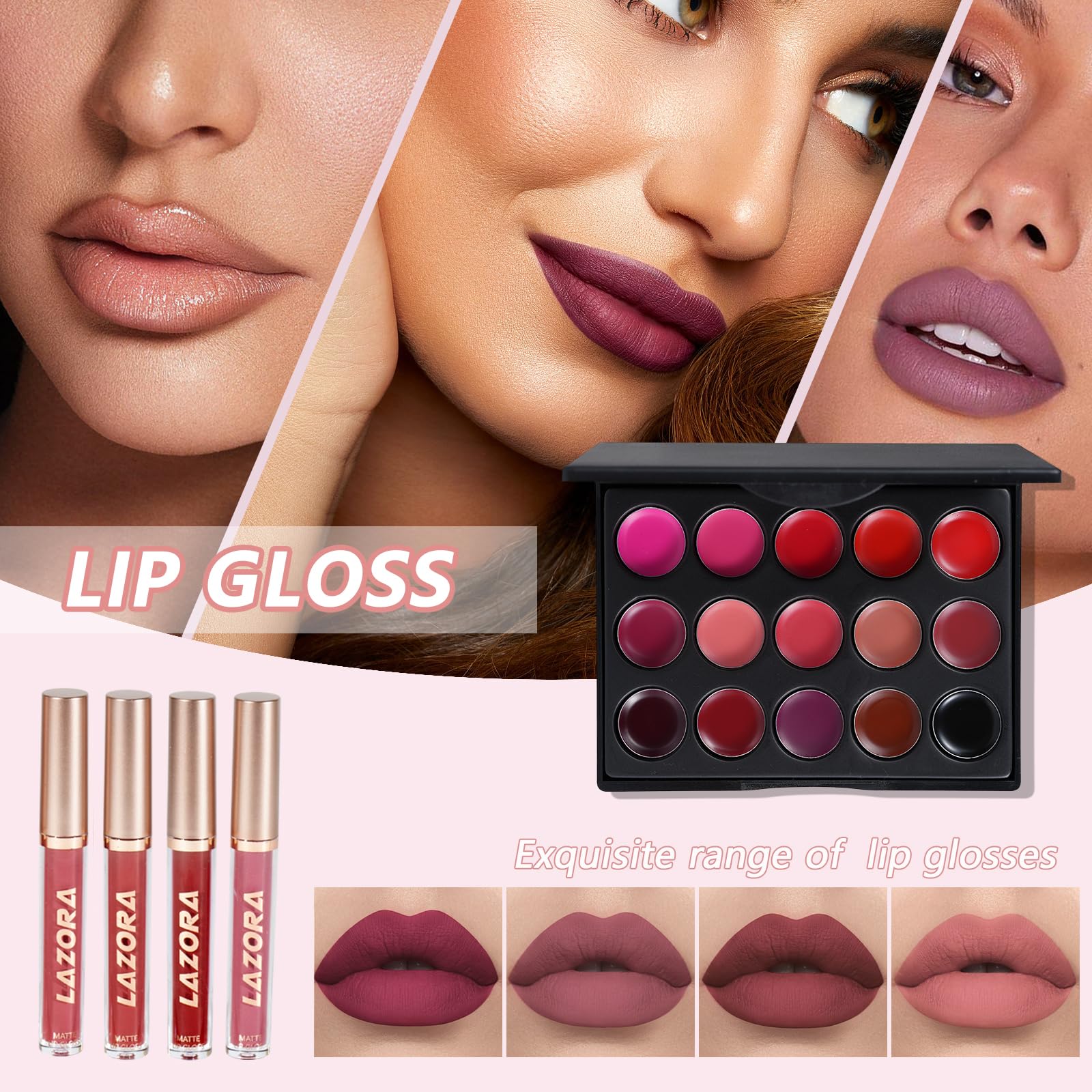 All-in-One Makeup Kit with Eyeshadow Palette, Concealer & Foundation - Portable Full Face Makeup Set for Women | Perfect for Travel, Daily Use & Professional Makeup Application