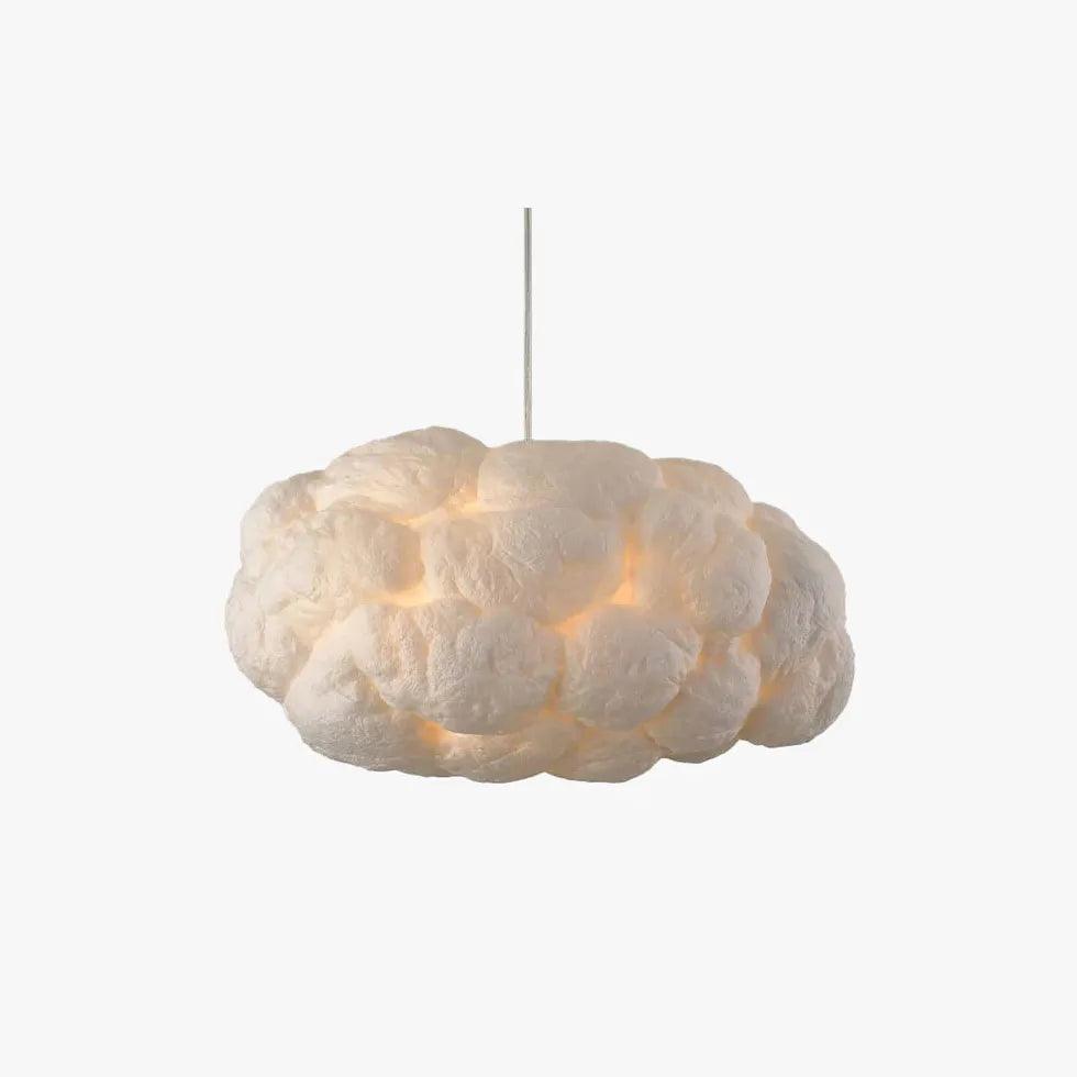 Modern White Cotton Ball Pendant Light - Stylish Ceiling Lighting for Living Room, Bedroom, and Dining Area
