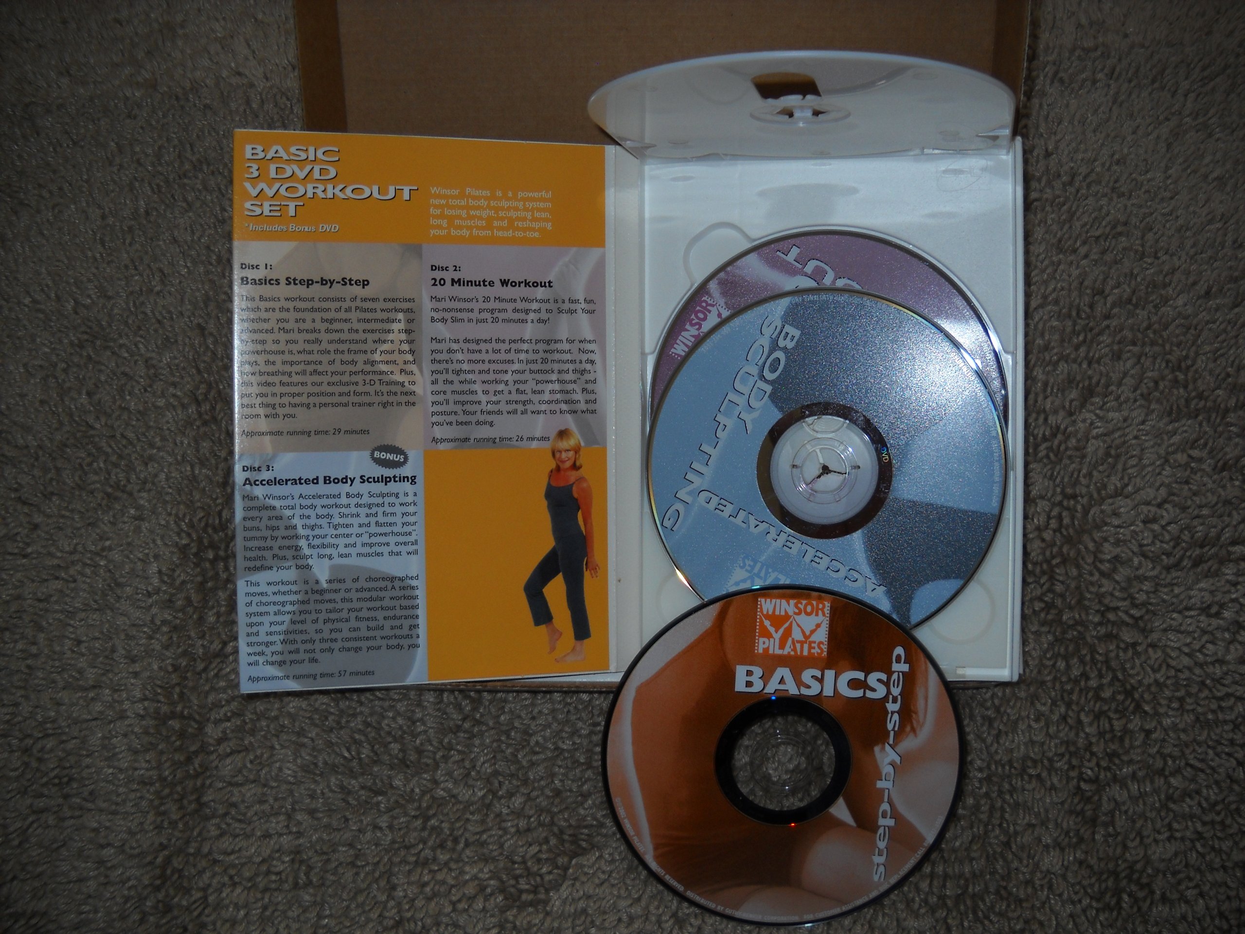Winsor Pilates Basics 3 DVD Set - Step-by-Step Workout System with 20 Minute & Accelerated Body Sculpting Routines | Perfect for Home Fitness, Weight Loss & Toning