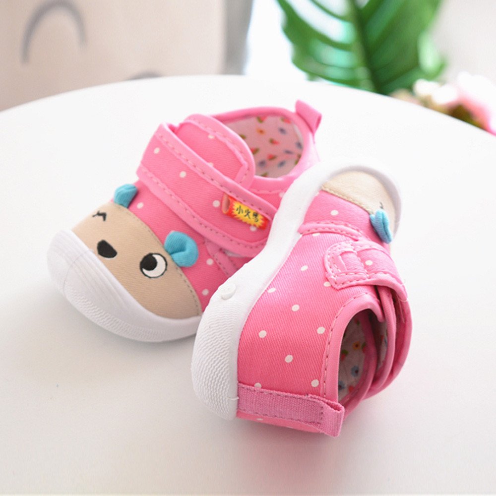 Baby Walking Shoes for Girls - Soft Squeaky Cartoon Soles for Toddlers
