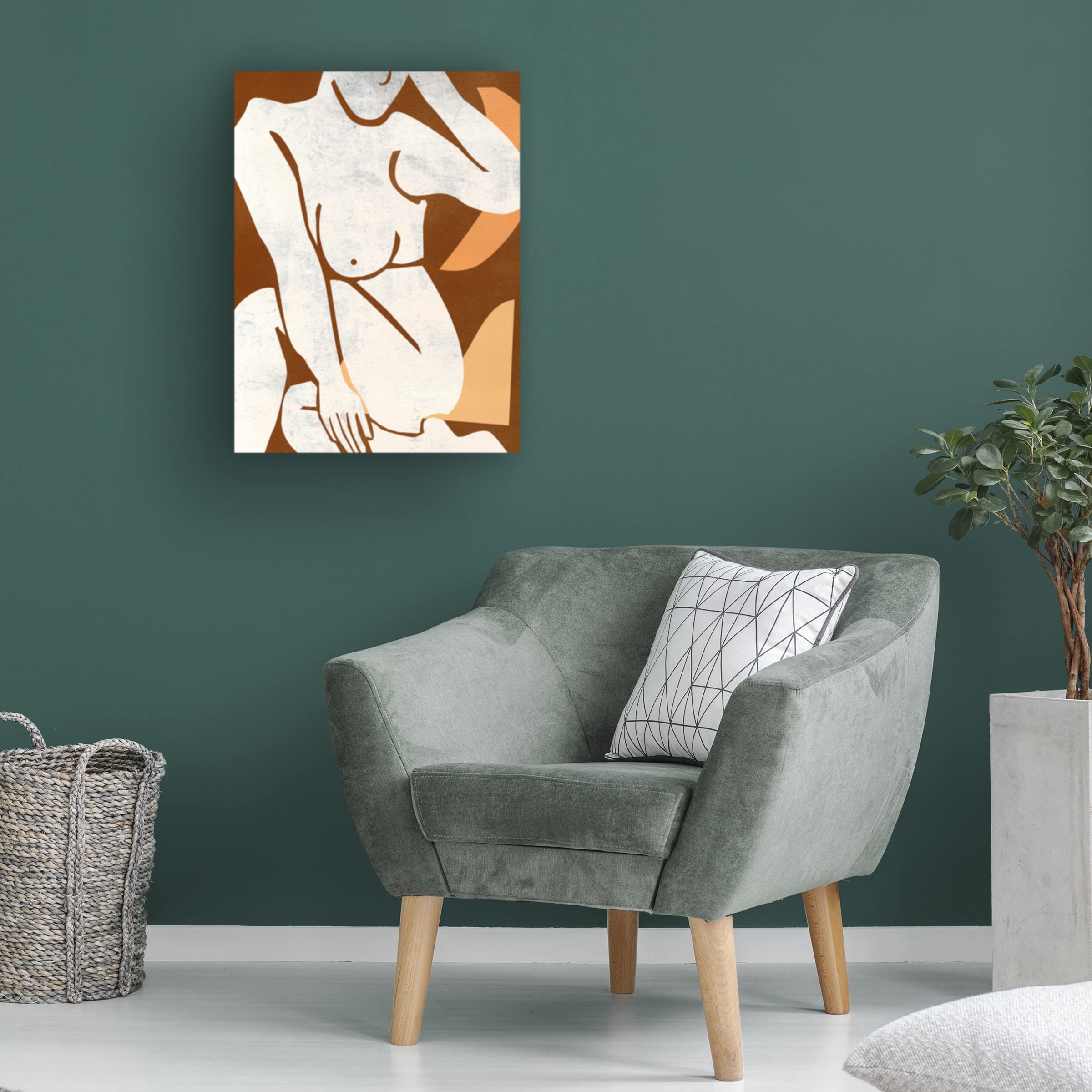 Trademark Fine Art 'Heat IV' Canvas Wall Art by Melissa Wang - Modern Abstract Painting for Living Room, Bedroom & Office Decor