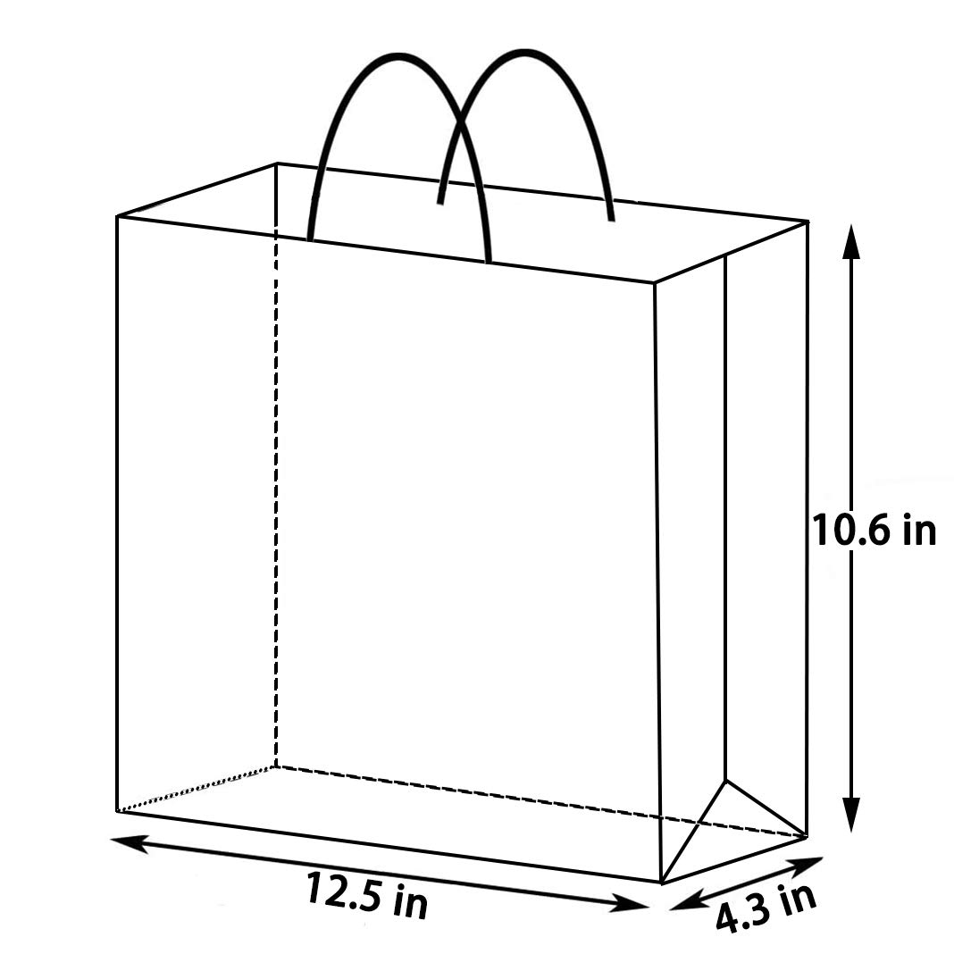 AZOWA Large Kraft Paper Gift Bags with Handles - 12.5