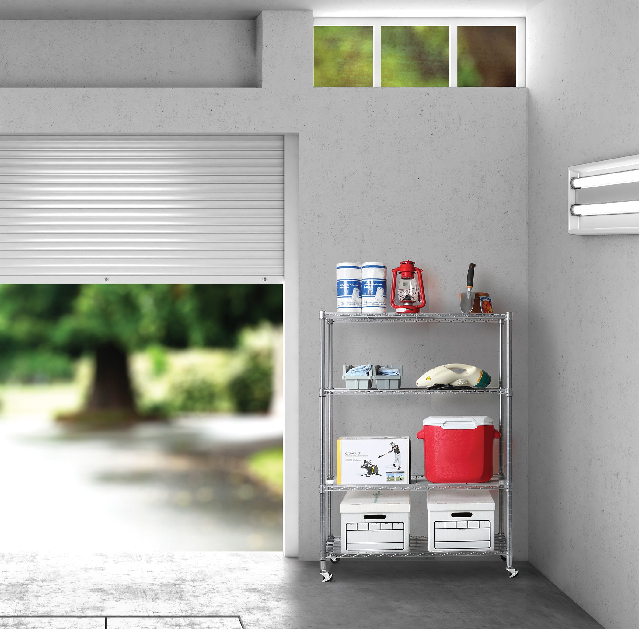 4 Tier NSF Certified Steel Shelving Unit - Heavy Duty Storage Rack for Kitchen, Garage, Warehouse & Commercial Use