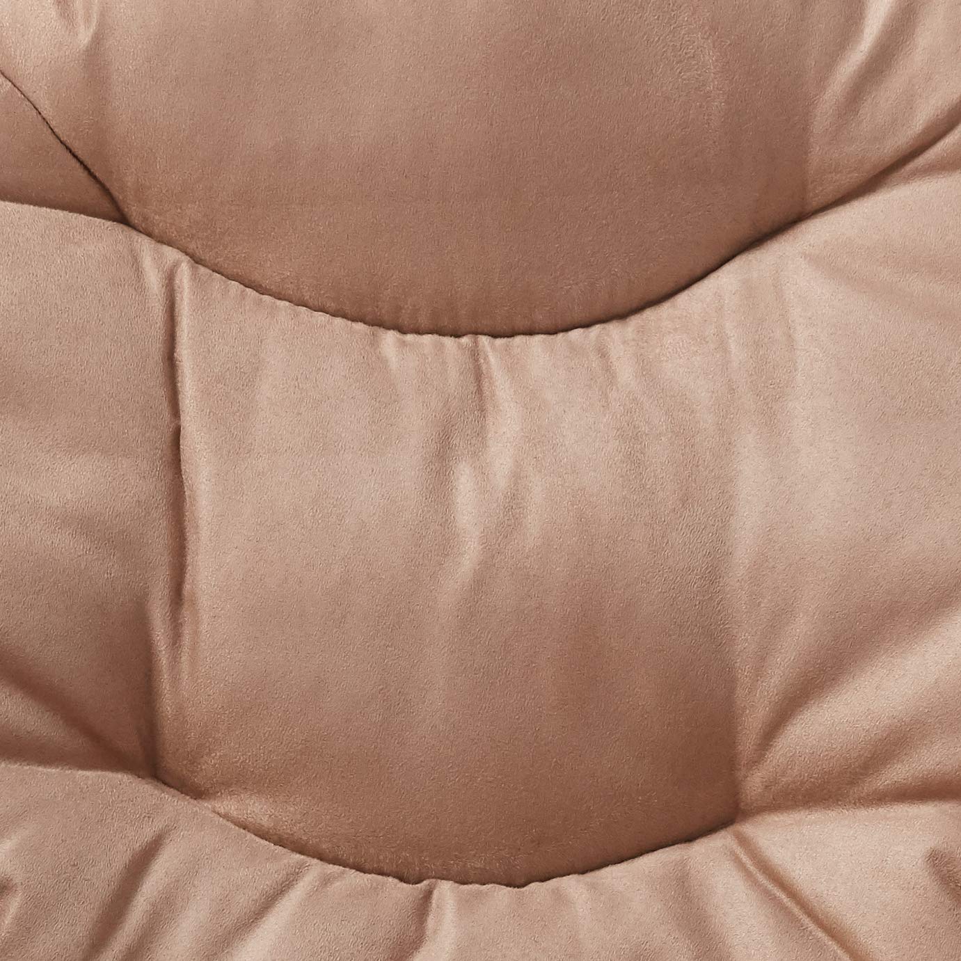 ACME Furniture Storage Ottoman with Tufted Top - Taupe Microfiber & Natural Oak Legs - Perfect for Living Room, Bedroom, or Home Office