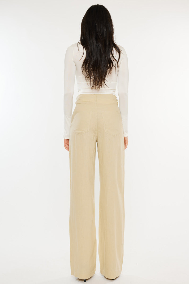 Annabelle High Rise Straight Leg Pants for Women - Comfortable Stretch Work Pants for Office & Business Casual Wear