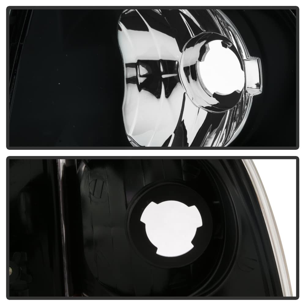 ACANII Black Housing Headlights for 1997-2003 Ford F150 - Harley Davidson Style LED Headlight Assembly with Corner Lights (Left+Right Pair) - Upgrade for Night Driving & Off-Road Adventures