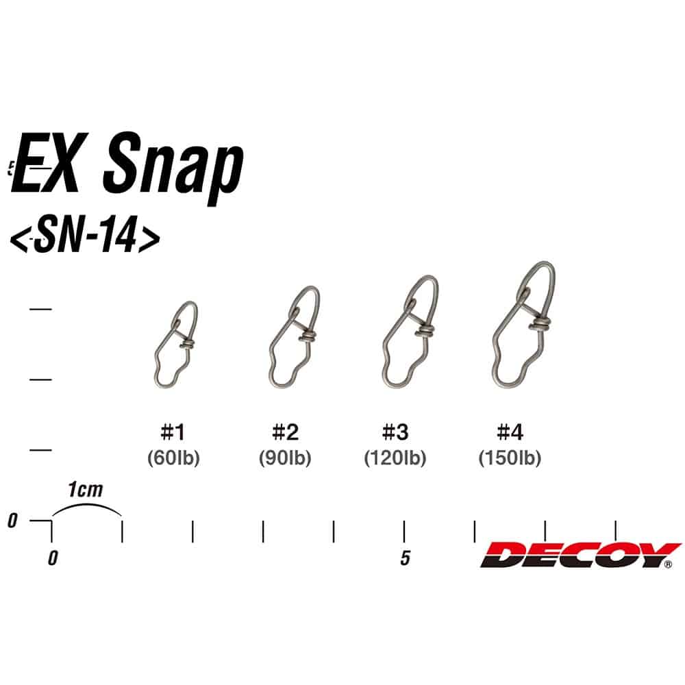 Decoy SN 14 EX Lure Snaps 7 Pack - Premium Fishing Lures for Bass, Trout & Walleye - Saltwater & Freshwater Fishing Gear - Perfect for Casting, Trolling & Ice Fishing