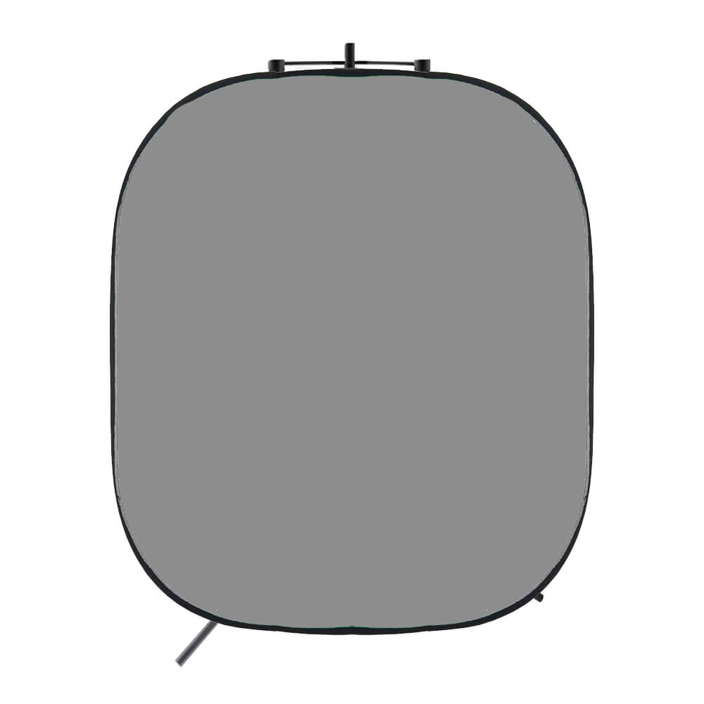 2.3m x 2.3m Collapsible Photography Backdrop Stand Kit - Grey & Blue Portable Background for Studio, YouTube Videos, Live Streaming, and Product Photography