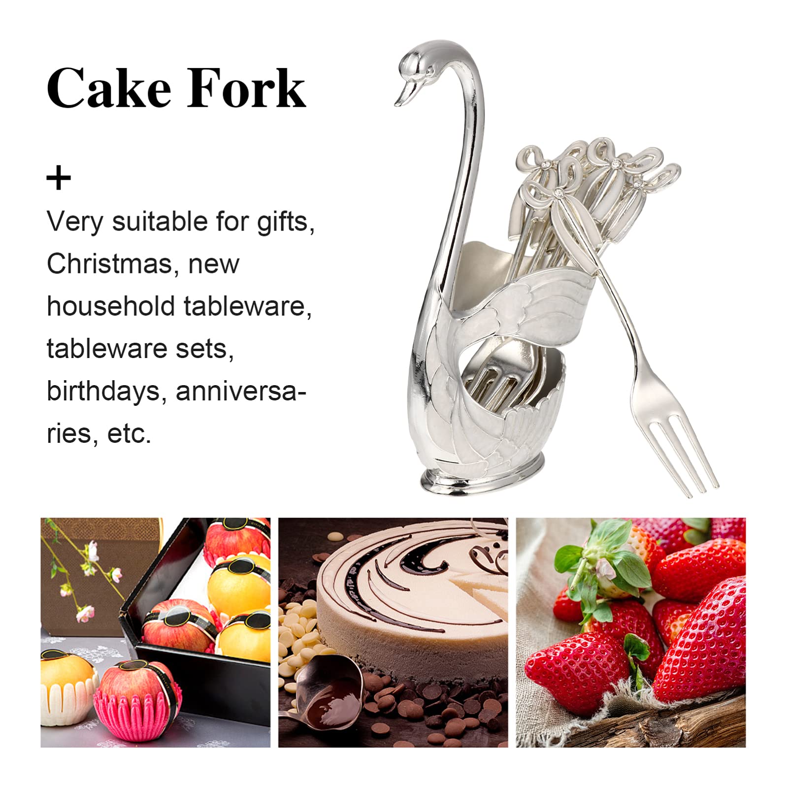 Hemoton 12-Piece Dessert Fork Set - Stainless Steel Cake Forks, Fruit Forks & Appetizer Forks - Elegant Tableware for Parties, Weddings, Tea Time & Dessert Serving