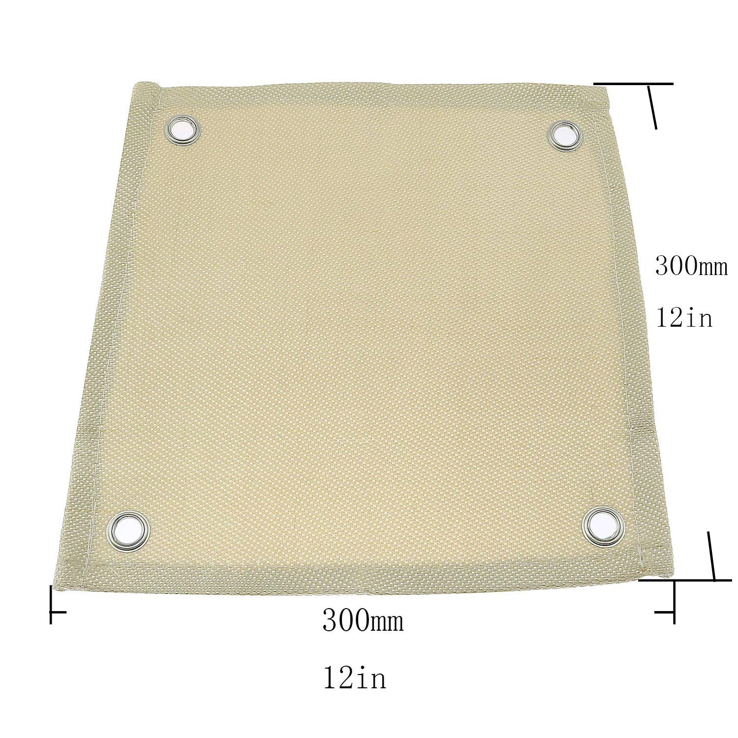 ZYAMY 12''x12'' Heat Resistant Welding Blanket - Fireproof Fiberglass Mat for High Temperature Protection | Hands-Free Heat Shield for Welding, Forging & Metalworking Projects