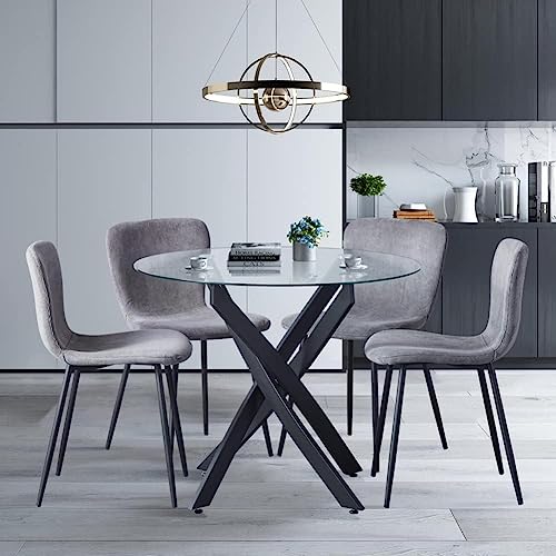 Black Table With Grey Chair