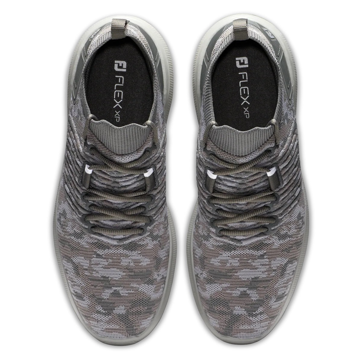 FootJoy FJ Flex XP Men's Golf Shoes - Grey Camo Style 56272 | Comfortable & Durable Spiked Golf Shoes for Men | Perfect for Golf Tournaments & Casual Play