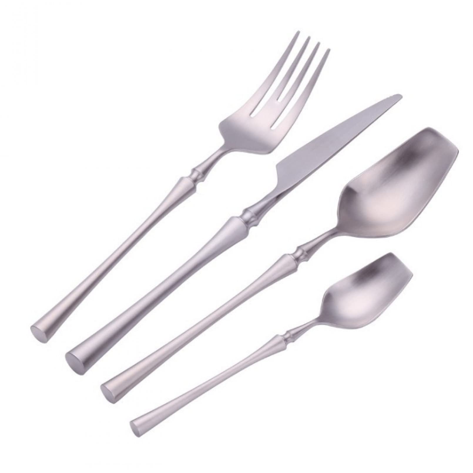 Premium 304 Stainless Steel Gold Cutlery Set - 24-Piece Western Dinnerware Set for Formal Dining, Wedding Gifts & Home Entertaining - Dishwasher Safe Flatware Set