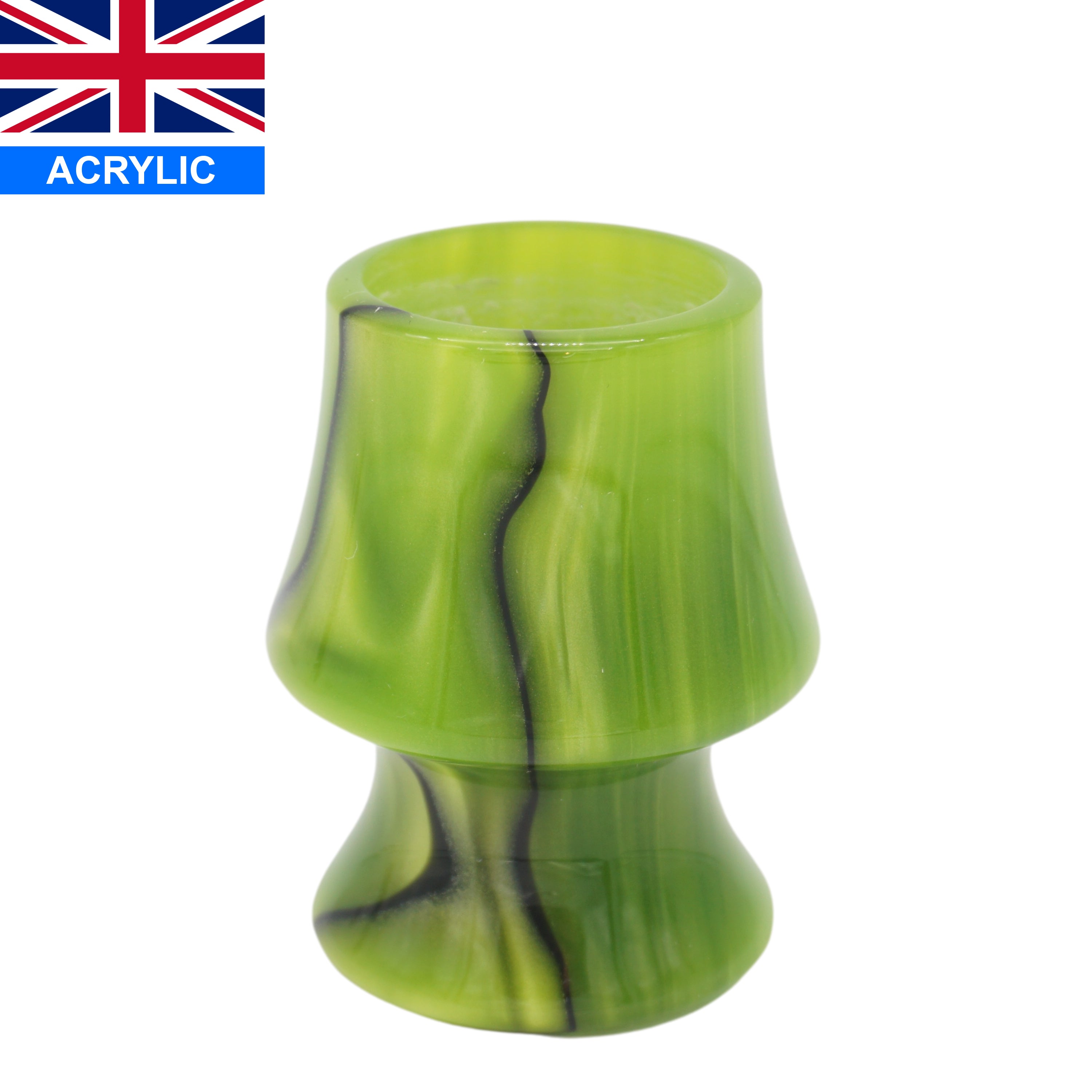 Premium Handcrafted Toxic Green Shaving Brush Handle - Fits 24mm & 26mm Knots - Perfect for Wet Shaving, Grooming Kits & Barber Shops
