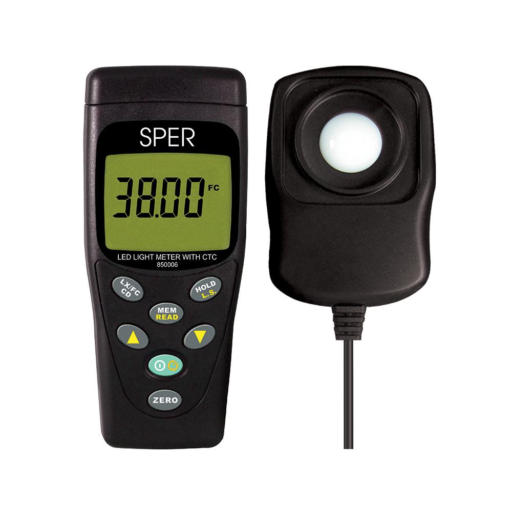 Professional LED Light Meter with Color Temperature Compensation - Accurate Lux Measurement for Photography, Film, and Indoor Lighting Setup