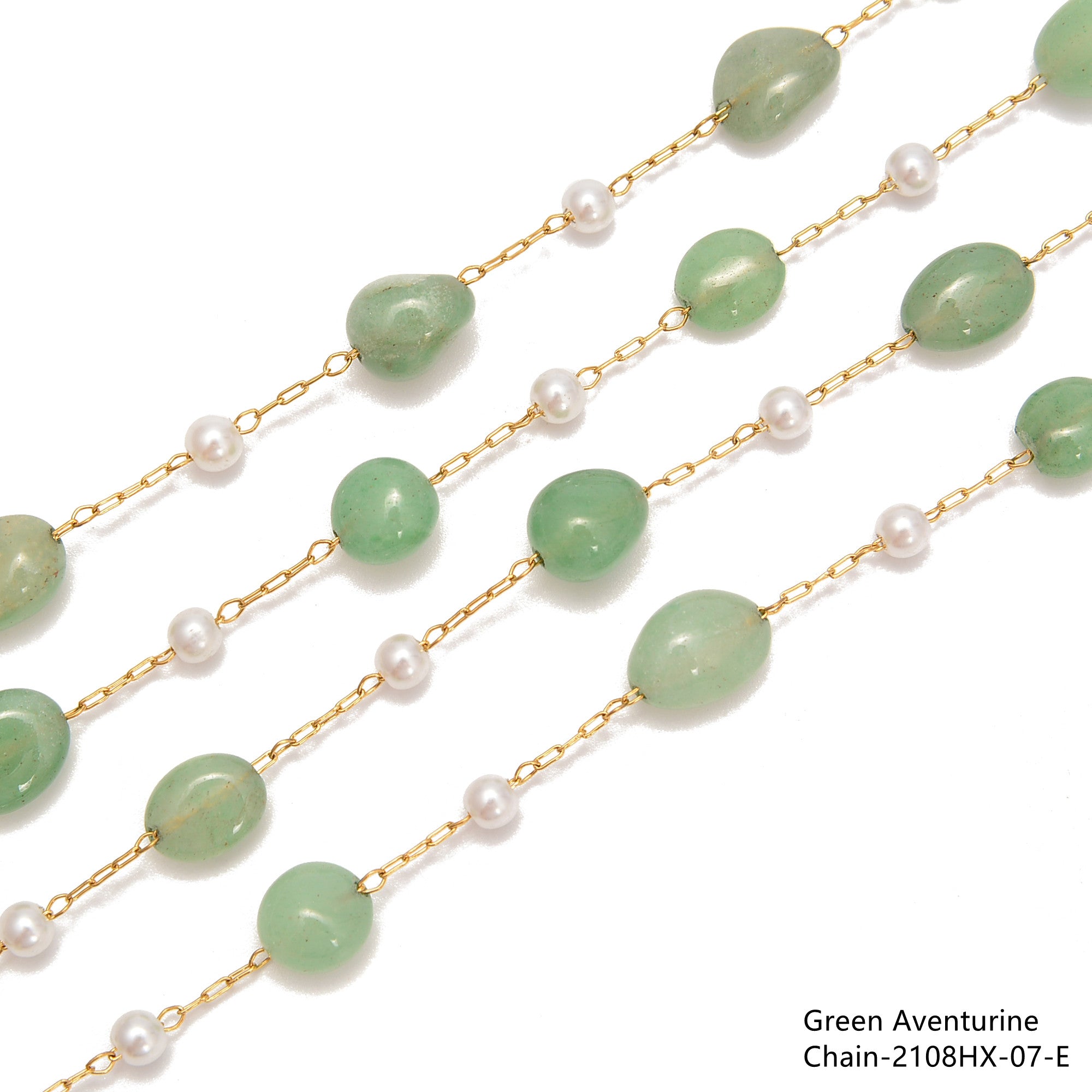 6-8mm Natural Pebble Nugget Beads Multi-Gemstone Chain Bracelet Making Supplies - 1 Meter per Bag for DIY Jewelry, Boho Crafts & Gift Wrapping