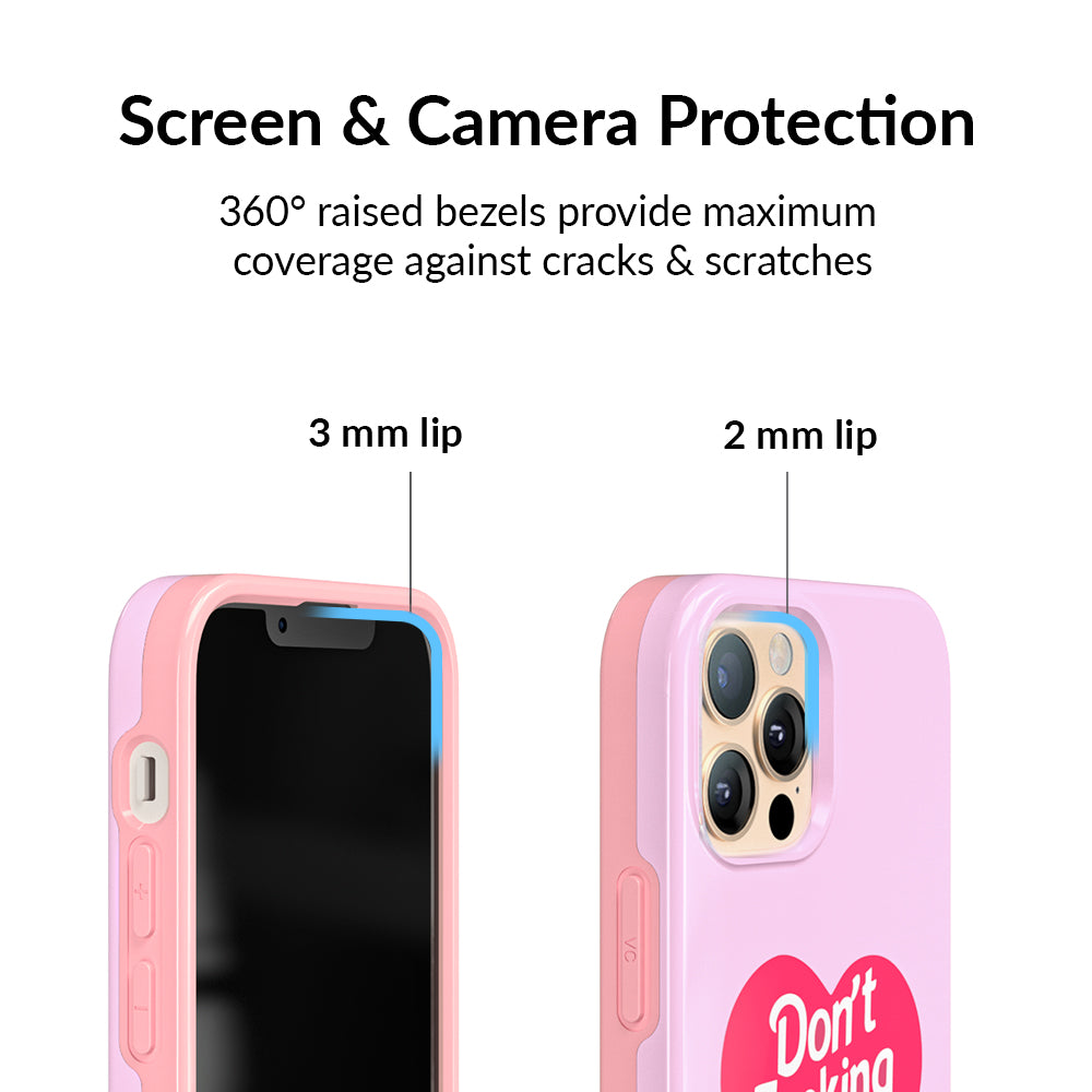 Don't Touch Me iPhone Case - Funny Protective Cover for iPhone 12/13/14/15 Pro Max - Perfect for Office, School & Everyday Use