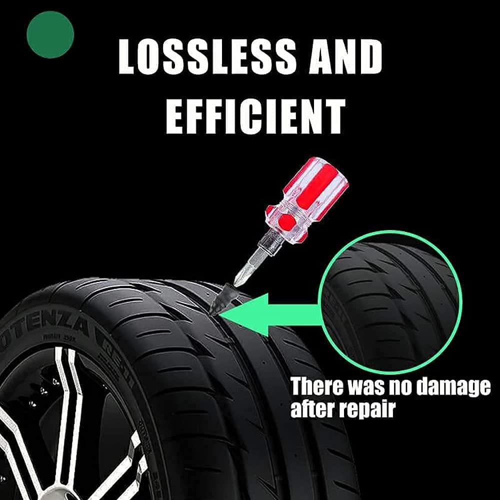 Tubeless Tire Repair Kit - 10pcs Mushroom Plugs & Push Pin Rivets for Motorcycle & Car Tires | Puncture Repair Nails for Vacuum Seal | On-Road Emergency Tire Fix for Bikes, Scooters & Automobiles