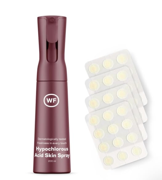 Hypochlorous Acid Skin Spray for Acne, Wounds & Eczema - Gentle & Effective Facial Cleanser & Disinfectant - Perfect for Daily Skincare, Post-Workout & Travel Use