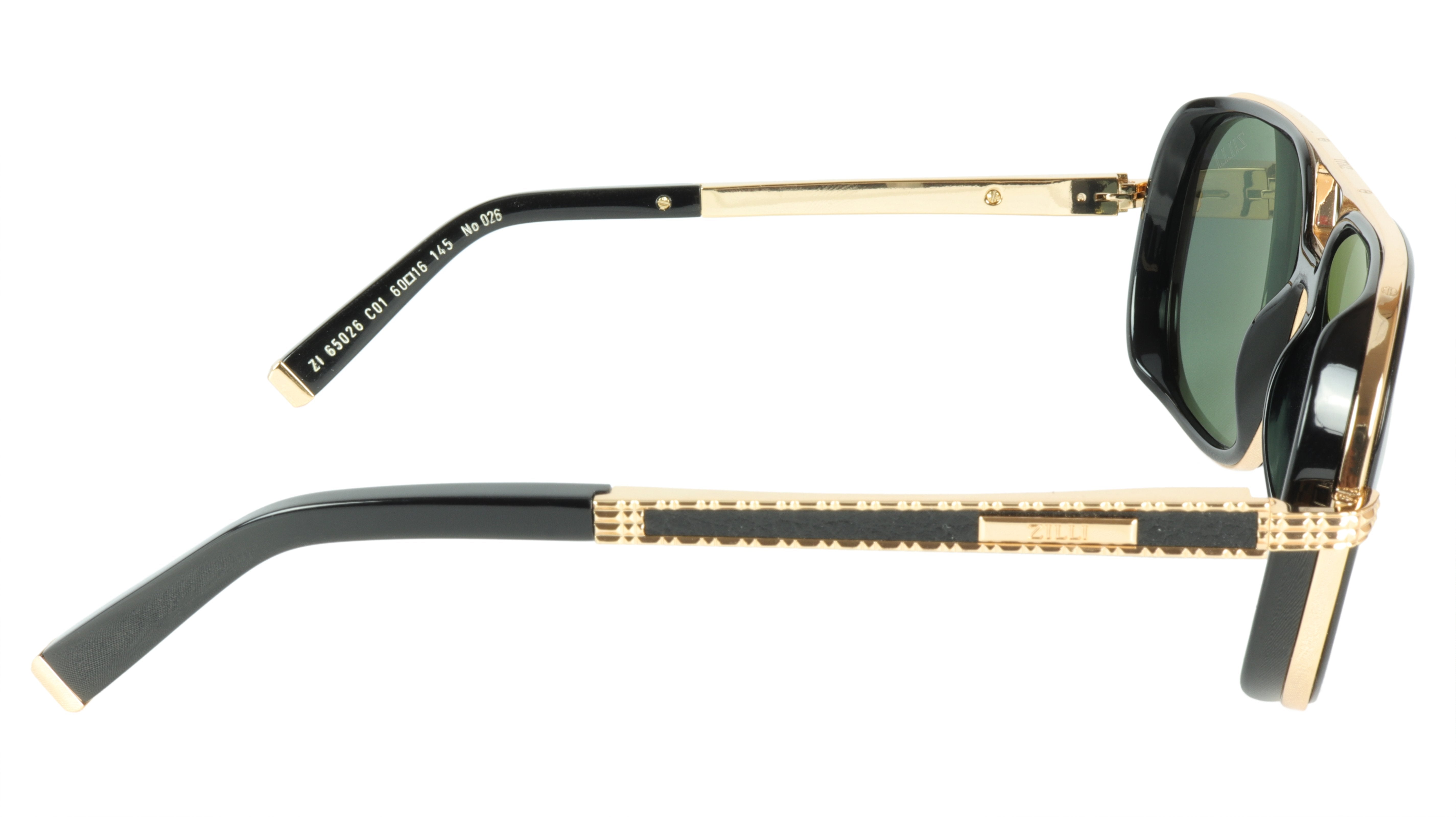 ZILLI Luxury Titanium Acetate Polarized Sunglasses - Handmade in France - Model ZI 65026 C01 - Perfect for Driving, Travel & Fashion Statement