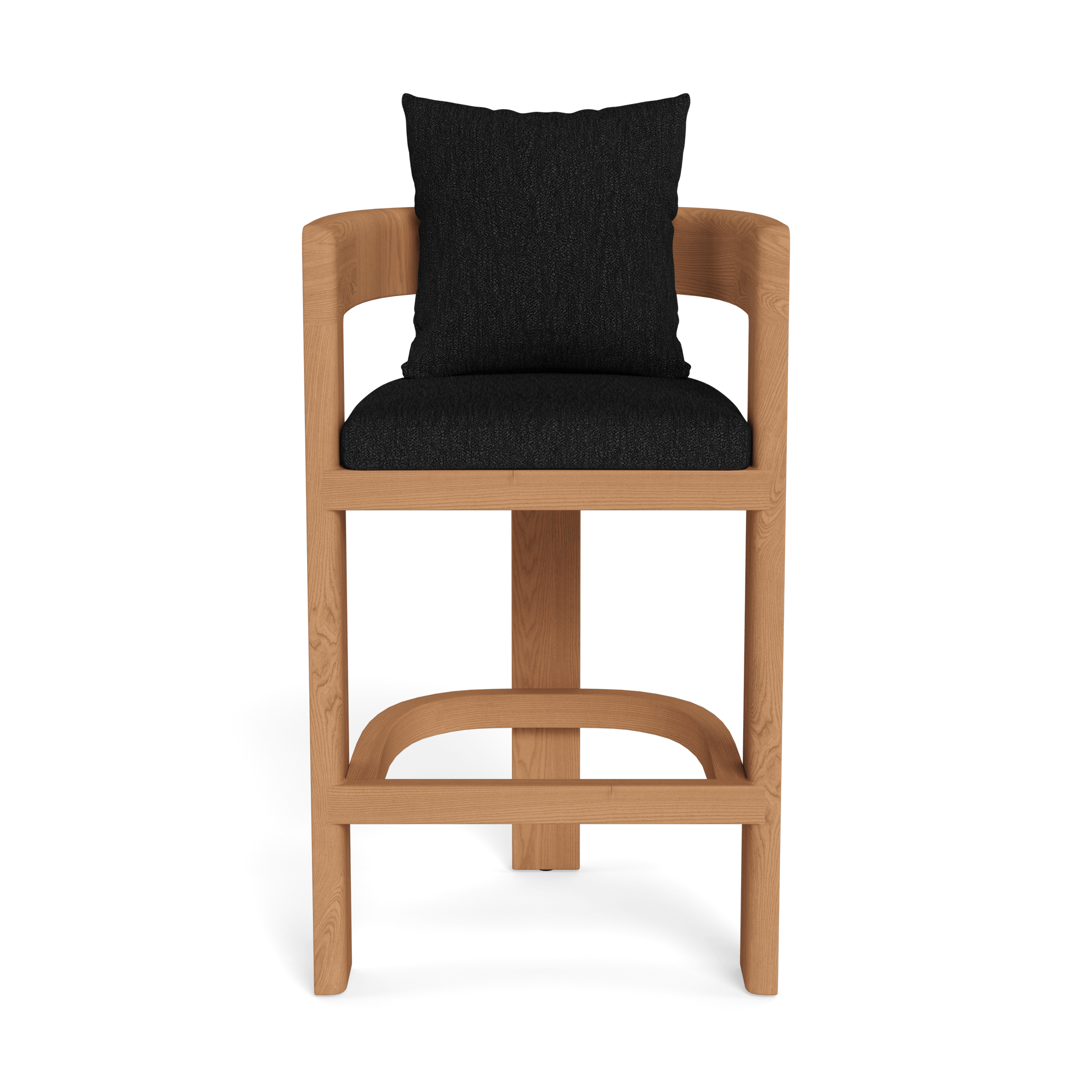 Victoria Teak Bar Stool - Solid Teak Wood Counter Height Stool with Backrest - Perfect for Kitchen Island, Home Bar & Outdoor Patio Furniture