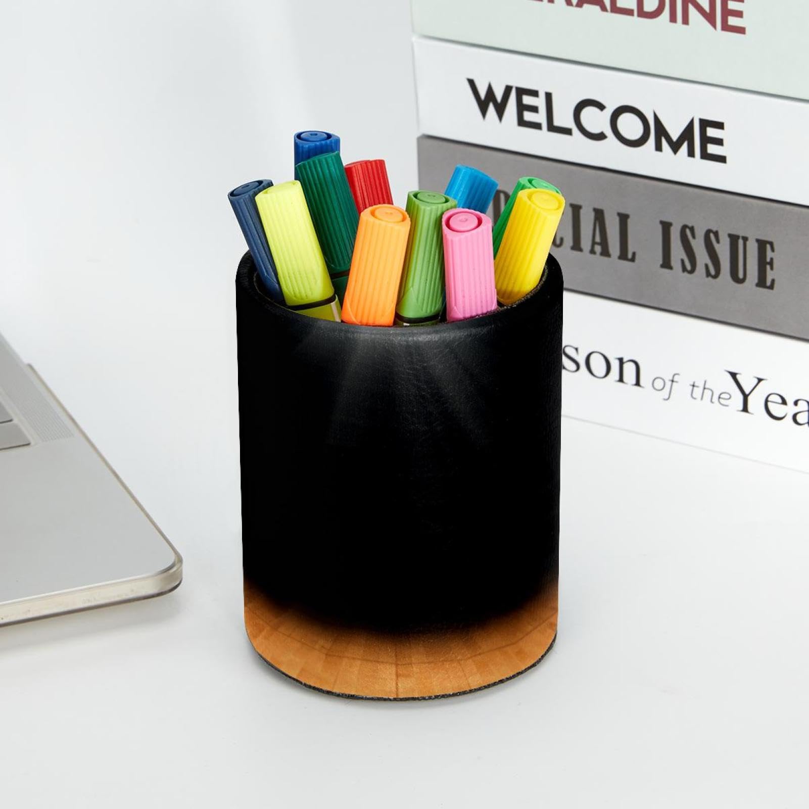Basketball Wooden Pen Holder for Desk - Stylish Pencil Organizer for Office, Home & School Supplies - Perfect Desk Accessory for Work, Study & Gift Giving