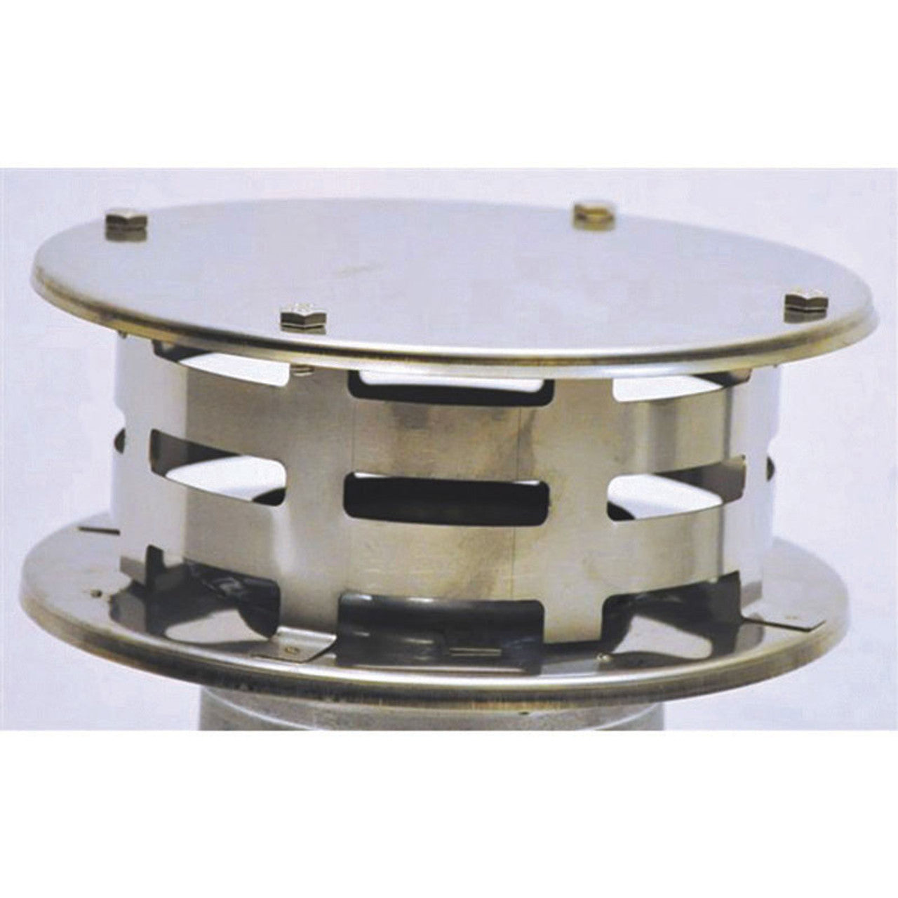 3 Ventis Pelletvent 304L Stainless Steel Inner / Galvanized Steel Outer Vertical Rain Cap - VP VC03 - Perfect for Fireplace, Stove & Pellet Venting Systems