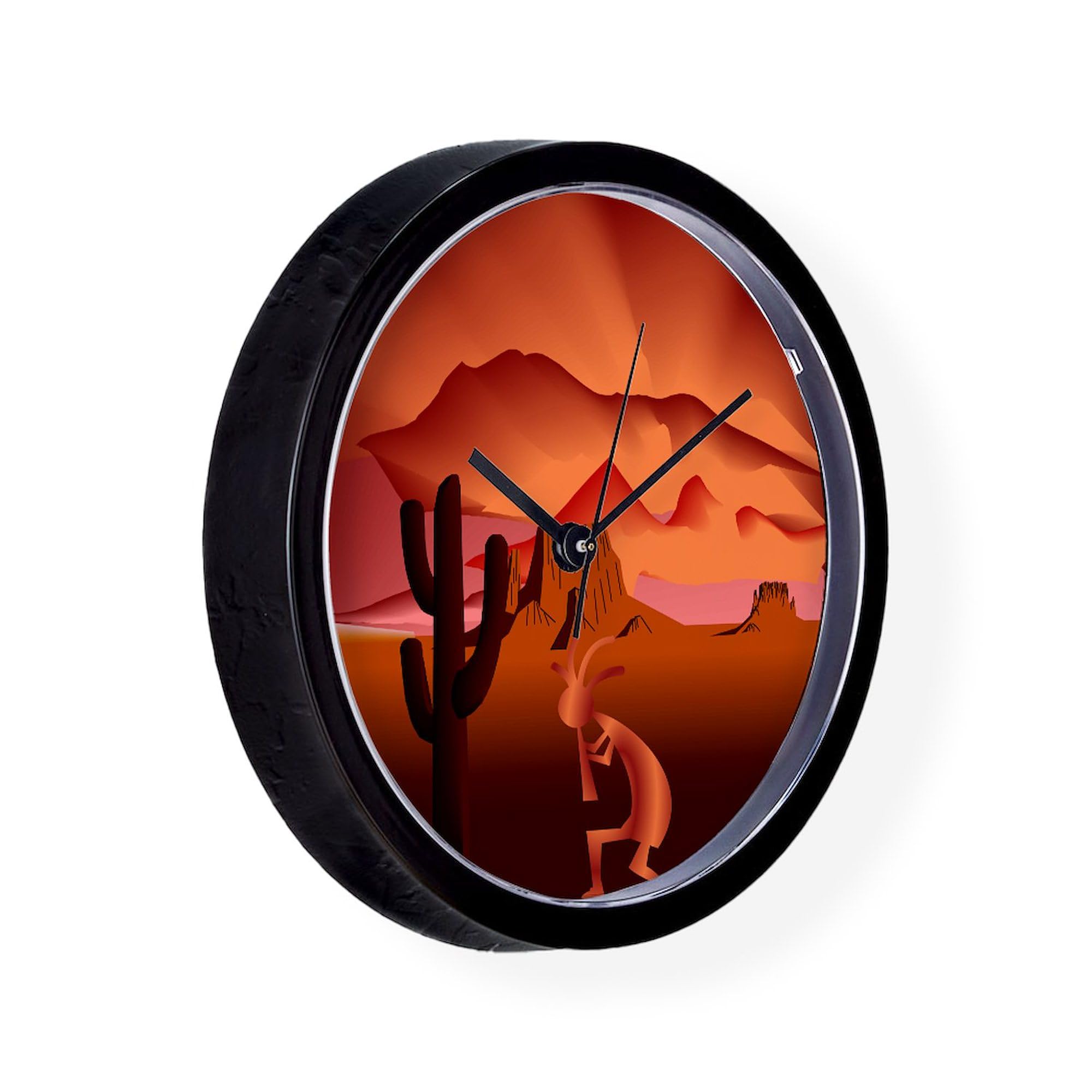 Southwest Kokopelli 10 Inch Wall Clock - Decorative Clock for Living Room, Kitchen, Office - Perfect for Home, Office & Gift Giving