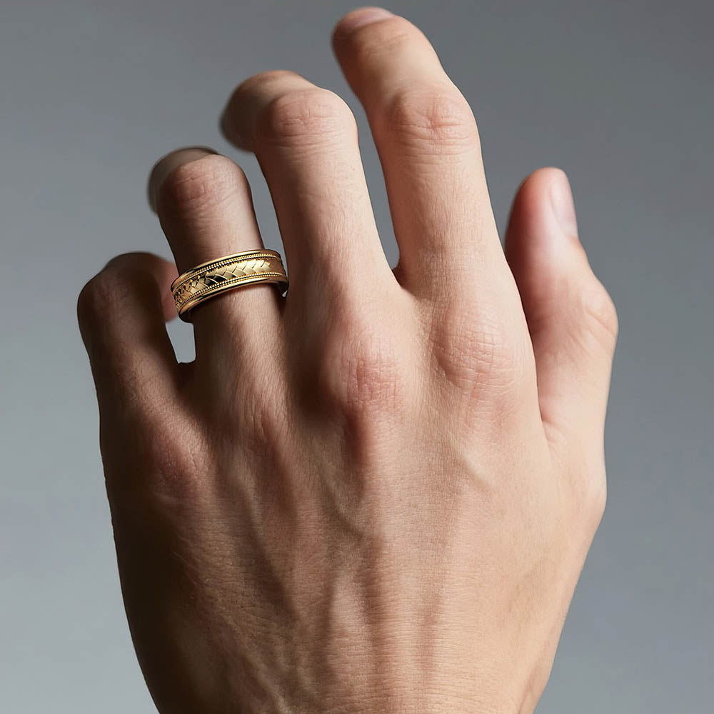 7mm Twisted Rope Men's Wedding Band Ring - 14K Gold, Sterling Silver & Tungsten Options - Perfect for Engagement, Anniversary & Special Occasions