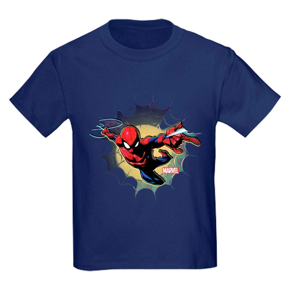 Spider-Man Web Design Kids Dark T-Shirt - Youth & Children's Tee for Superhero Fans - Perfect for Halloween, Cosplay & Everyday Wear