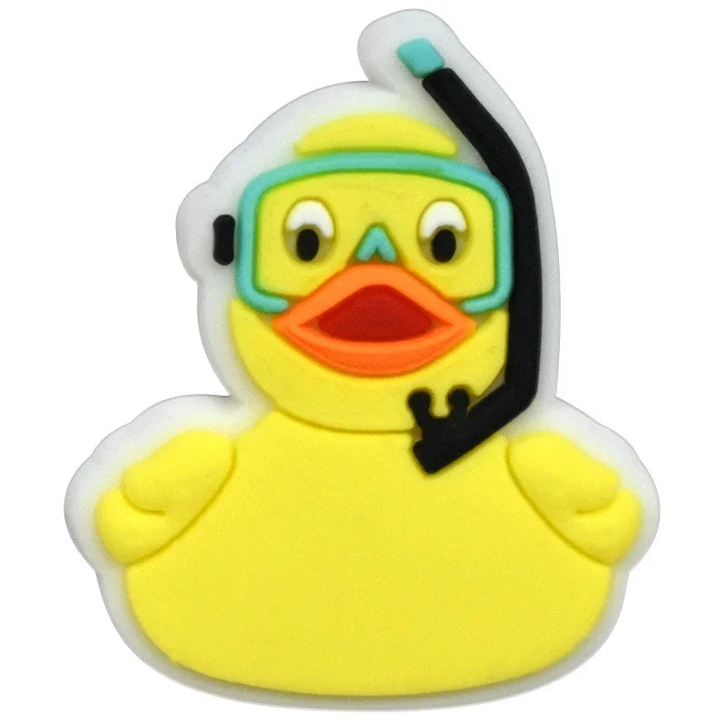 Duck Shoe Charms for Crocs & Sandals - Cute Decor Pins for Kids, Boys, Girls, Men & Women - Perfect for Clogs, Jeans & Buckle Shoes - Fun Accessories for School, Parties & Everyday Wear