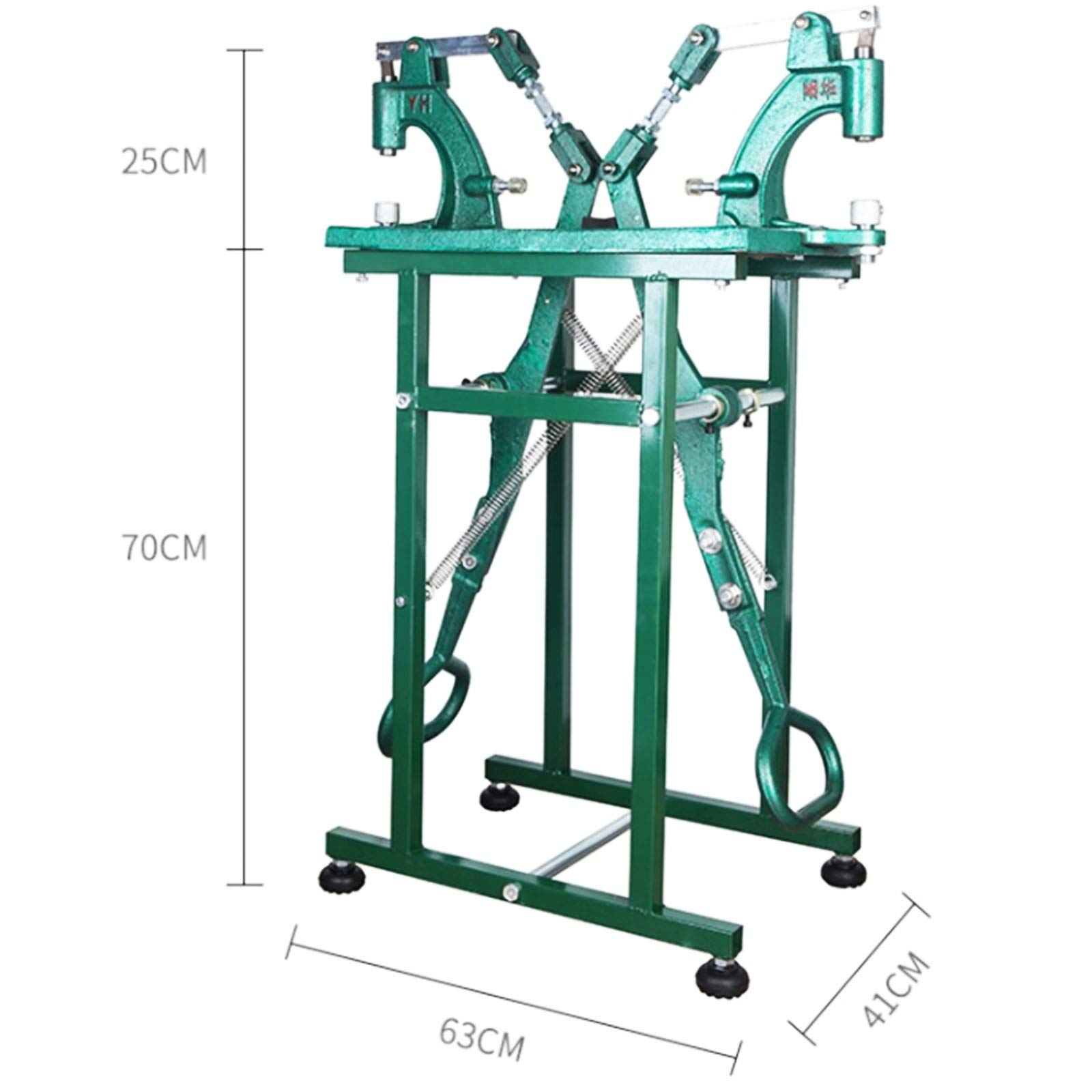 Heavy Duty Double Pedal Hand Press Hole Punch & Grommet Snap Riveting Machine - Foot Operated for Leather, Fabric, Canvas Crafting & DIY Projects