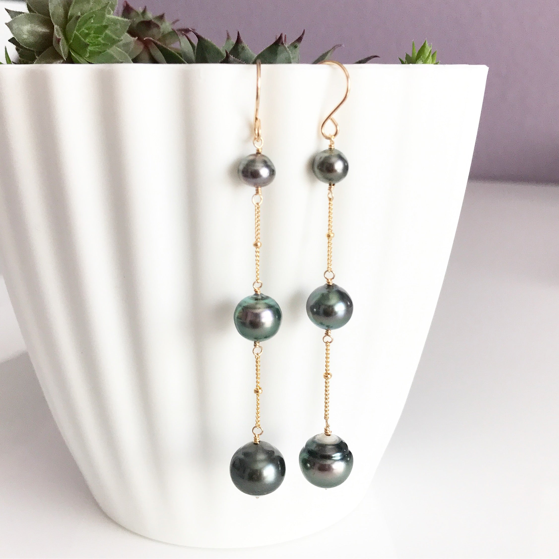 KAIA Elegant Pearl Drop Earrings (E439) - Perfect for Weddings, Parties & Special Occasions